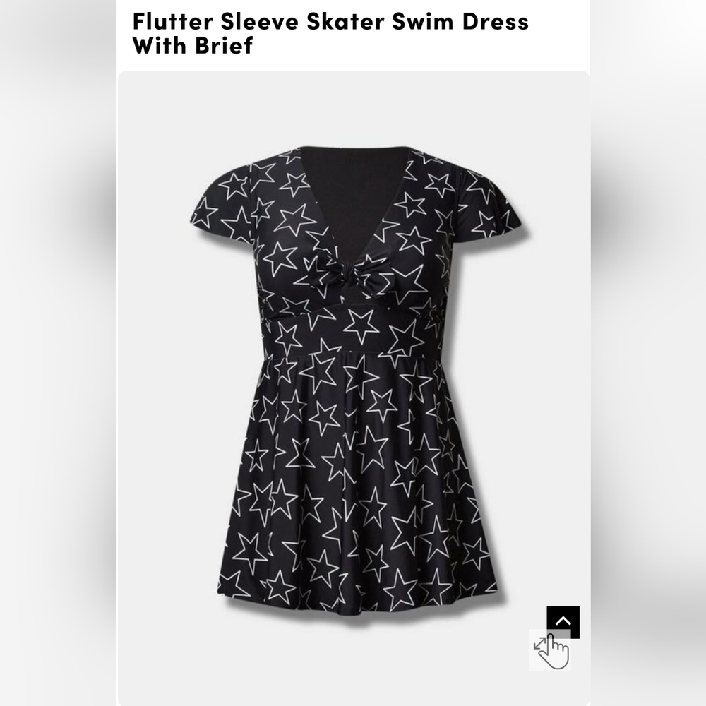 New flutter Sleeve Skater Swim Dress With Brief